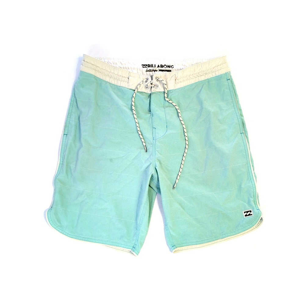 Billabong Lo Tides Seventy3 Mens Board Shorts Mint Green Stripe Size 31 M137JADS